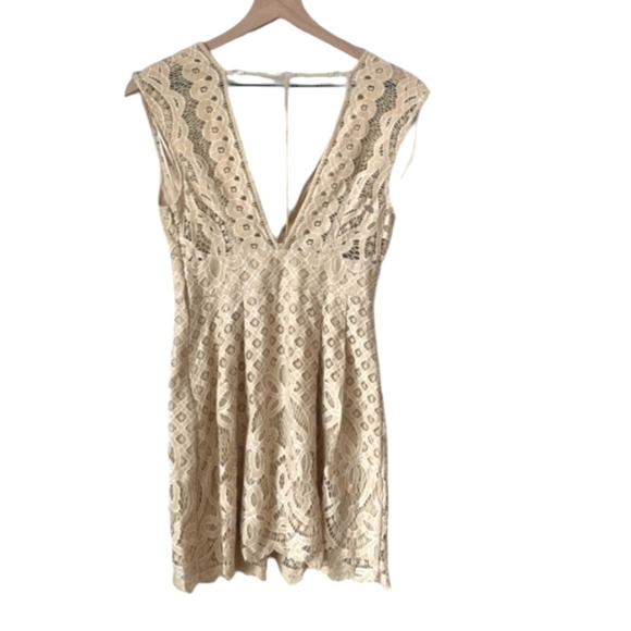 Free People Ivory One Million Lovers Lace Mini Dress - Picture 7 of 7